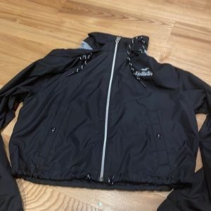 Black Hollister Zip Up/Wind Breaker